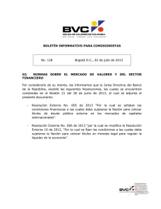 circular externa xxx de 2006 - Bolsa de Valores de Colombia