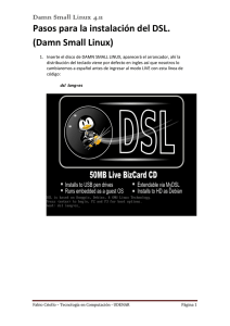 Pasos para la instalación del DSL. (Damn Small Linux)