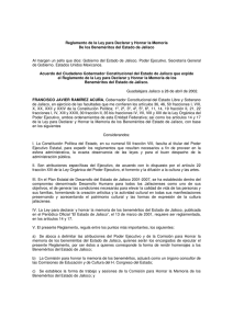 Reglamento de la Ley para Declarar y Honrar la Memoria De los