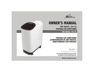 owner`s manual arp-9009tl / 9011tl portable air conditioner