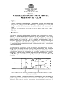 calibración de instrumentos de medición de flujo