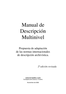 Manual de Descripción Multinivel - Web de Archiveros Españoles