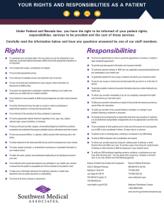 Rights Responsibilities - Southwest Medical Associates
