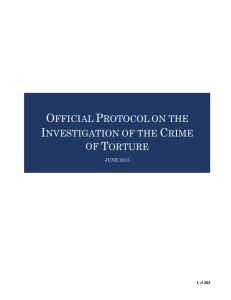 official protocol on the investigation of the crime of torture