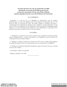Acuerdo Ejecutivo - Aprobando el acuerdo del Gobierno provisorio