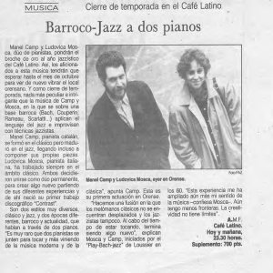 Barroco—Jazz a dos pianos
