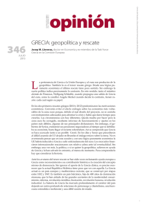 GRECIA: geopolítica y rescate