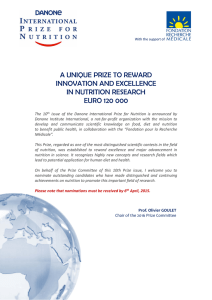 2016 Prize Presentation - Danone Institute International
