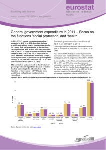 General government expenditure in 2011 – Focus on the functions