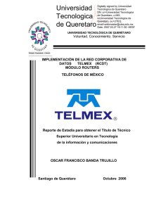 implementacion de la red corporativa de datos telmex (rcdt)