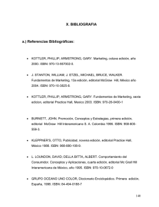 X. BIBLIOGRAFIA a.) Referencias Bibliográficas