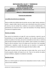 PDF Nº 1: TIPOS DE SERVICIO