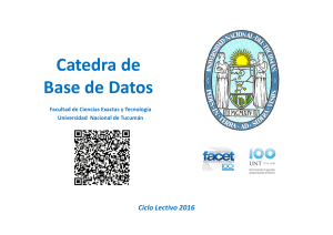 Catedra de Base de Datos - Cátedras Facultad de Ciencias Exactas