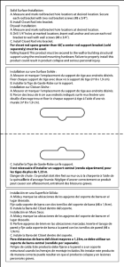 A. Measure and mark rod bracket hole locations at desired location