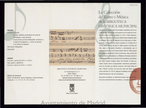La colección de Teatro y Música de la Biblioteca Histórica Municipal