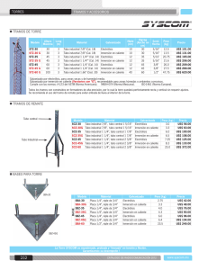 www.syscom.mx TORRES TRAMOS Y ACCESORIOS TRAMOS DE