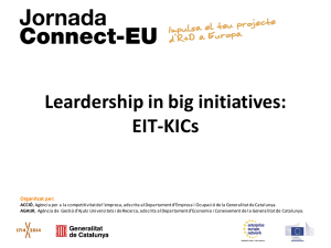 Leardership in big initiatives: EIT-KICs