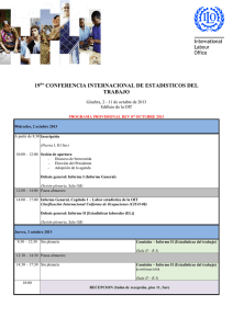 Programa provisional de la 19a Conferencia Internacional de