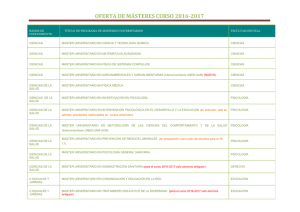 oferta de másteres curso 2016-2017