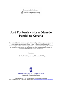 José Fontenla visita a Eduardo Pondal na Coruña