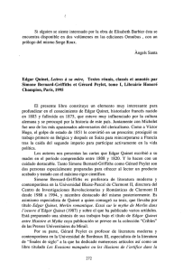 Edgar Quinet, Lettres a sa mere, Textes réunis, classés et