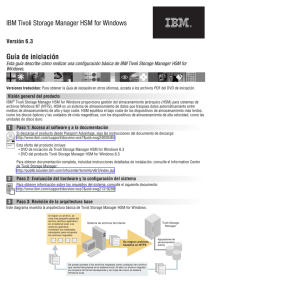 IBM Tivoli Storage Manager HSM for Windows Guía de iniciación