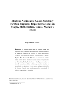 Modelos No lineales: Gauss-Newton y Newton