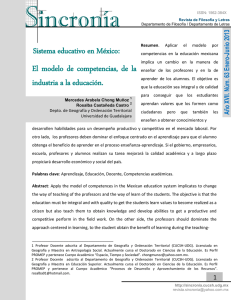 Sistema educativo en México: El modelo de competencias, de la