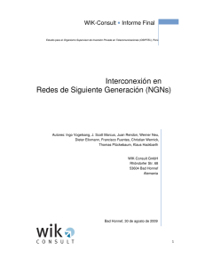 Interconexión en Redes de Siguiente Generación (NGNs)