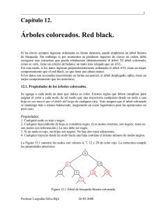 Cap. 12. Árboles coloreados. Red Black Trees