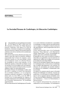 EDITORIAL La Sociedad Peruana de Cardiología y la Educación