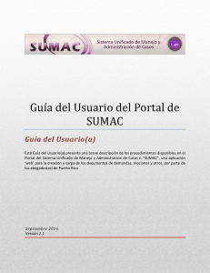 Guía del Usuario del Portal de SUMAC