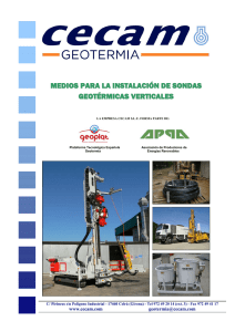 medios para la instalación de sondas geotérmicas verticales