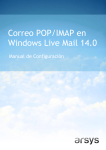 Correo POP/IMAP en Windows Live Mail 14.0