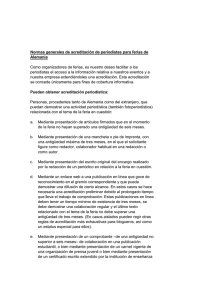 Normas generales de acreditación de periodistas para ferias de