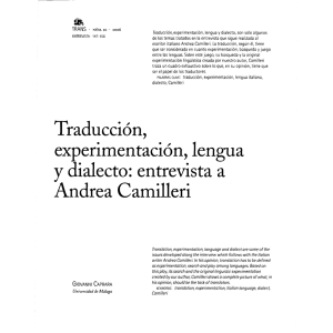 Traducción, experimentación, lengua y dialecto