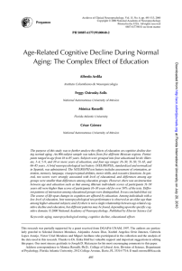 Age-Related Cognitive Decline During Normal Aging