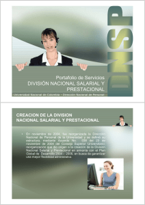 Portafolio de Servicios DIVISIÓN NACIONAL SALARIAL Y