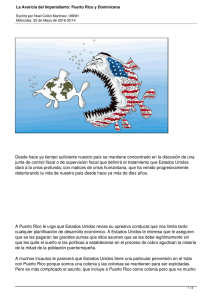 La Avaricia del Imperialismo: Puerto Rico y Dominicana