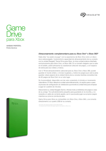 Almacenamiento complementario para su Xbox One® o Xbox 360®