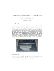 Disquetera de720K en un MSX Phillips VG8235
