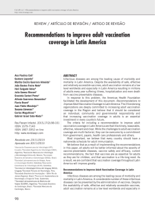 Recommendations to improve adult vaccination coverage in Latin
