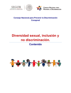 Diversidad sexual, inclusión y no discriminación.