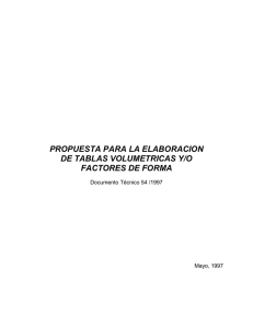 propuesta para la elaboración de tablas volumétricas y/o factores de