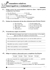 .. ronombres relativos. Interrogativos y exclamativos