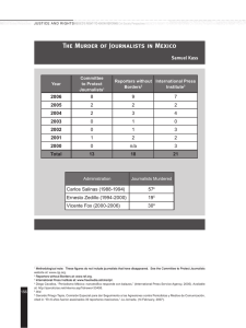 The Murder of Journalists in Mexico