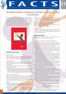kampanje za varnost in zdravje pri delu - EU-OSHA