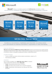 MCSA SQL Server 2014