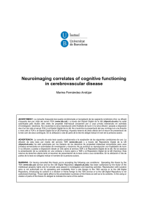 Neuroimaging correlates of cognitive functioning in cerebrovascular