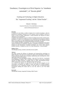 Enseñanza y Tecnologías en el Nivel Superior: La “enseñanza